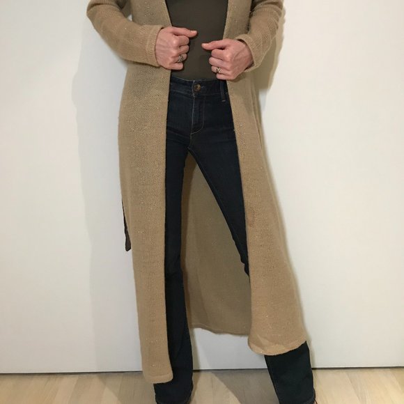 long sleeve brown duster cardigan - Picture 4 of 7